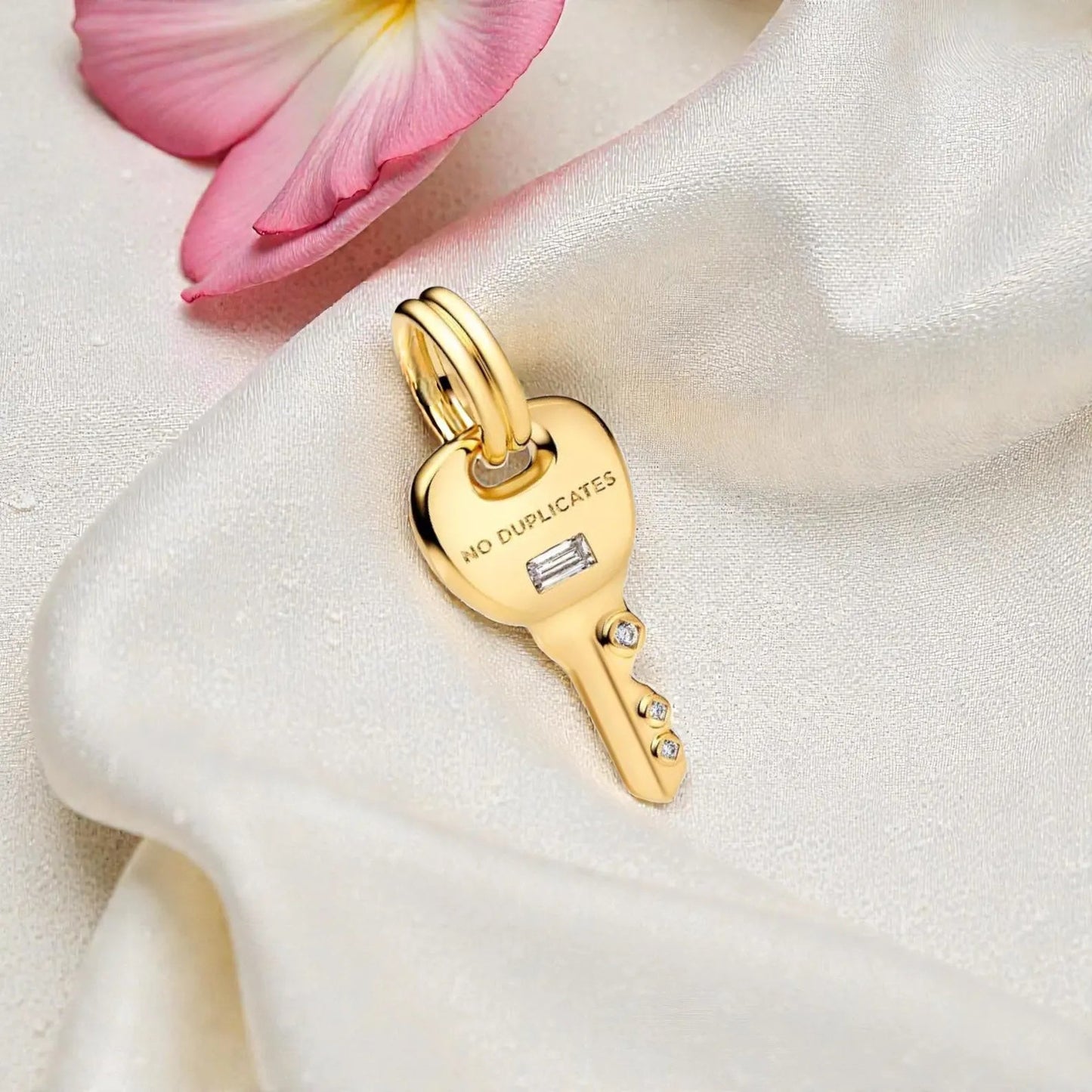 Key Dangle Charm S925 Sterling Silver