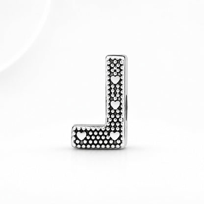 S925 Simple Alphabets A to Z Sterling Silver Charms Collection