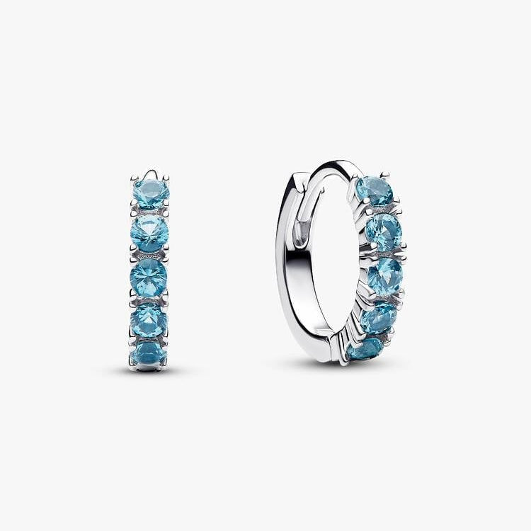 Light Blue Huggie Hoop Earrings