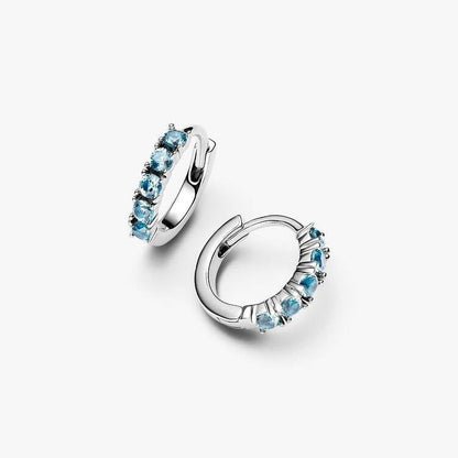 Light Blue Huggie Hoop Earrings