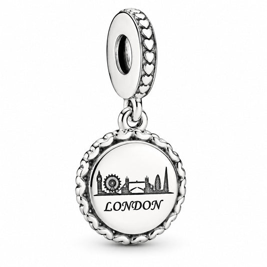 London Skyline Dangle Charm  S925 Sterling Silver