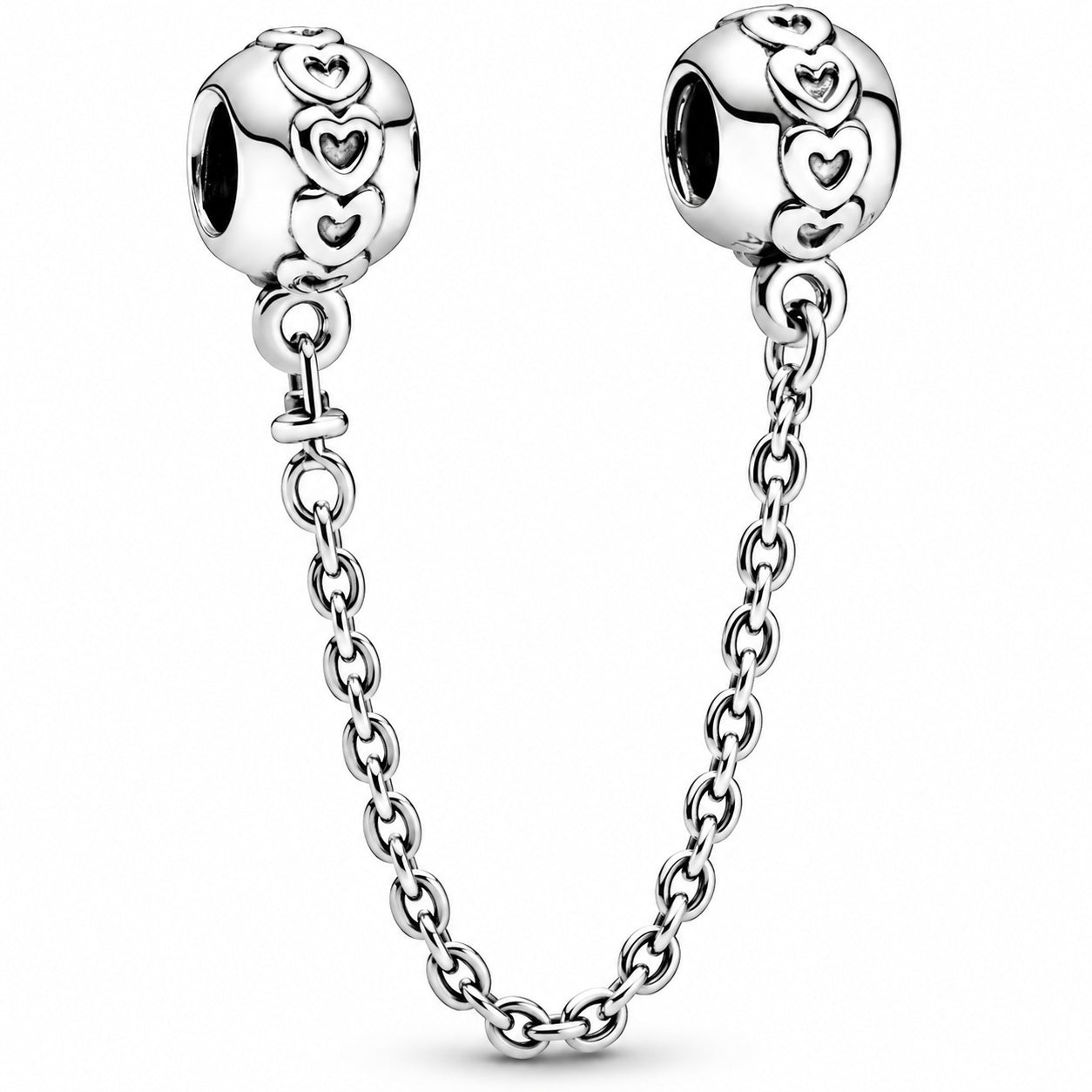Love Connection Safety Chain Charm S925 Sterling Silver