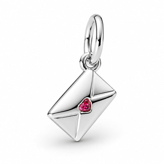 Love Letter Envelope Dangle Charm  S925 Sterling Silver