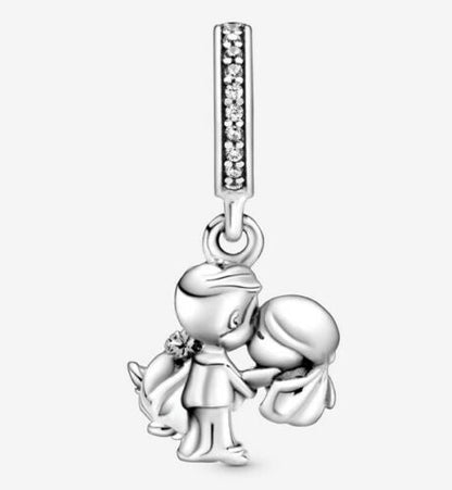 Married Couple Dangle Charm S925 Sterling Silver