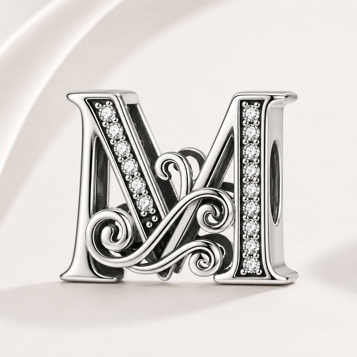 S925 Classic Alphabets A to Z Sterling Silver Charm Collection