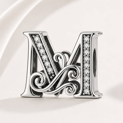 S925 Classic Alphabets A to Z Sterling Silver Charm Collection