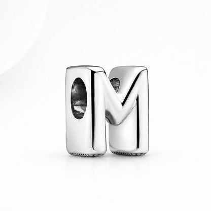 S925 Simple Alphabets A to Z Sterling Silver Charms Collection