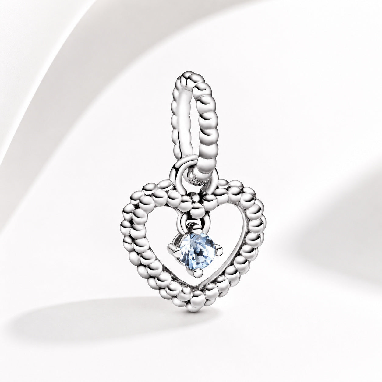 Birthstone Heart Months Dangle Silver Charm S925 Sterling Silver Charms Collection