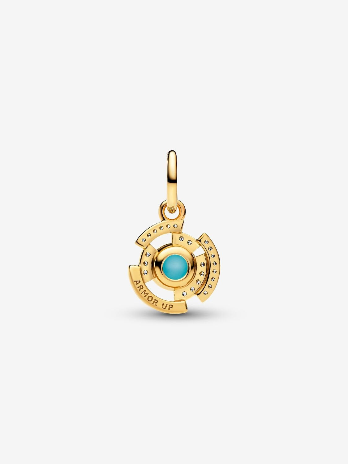 Marvel Iron Man Arc Reactor Dangle Charm S925 Sterling Silver