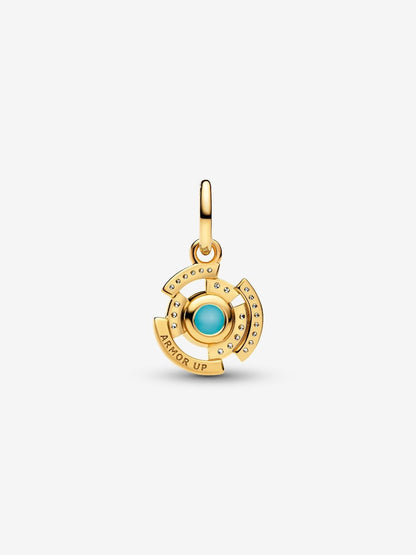 Marvel Iron Man Arc Reactor Dangle Charm  S925 Sterling Silver