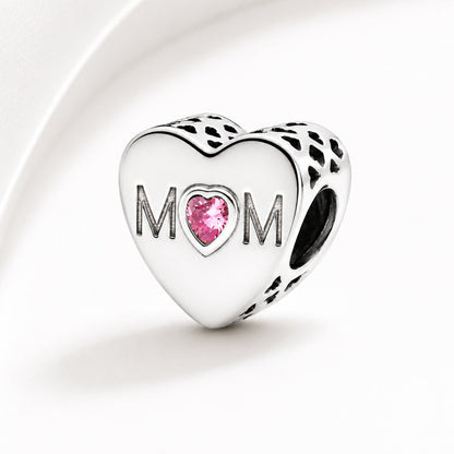 Family Hearts Bracelet Charm  S925 Sterling Silver