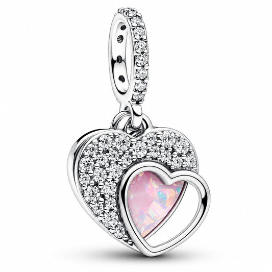 Mother Double Dangle Charm S925 Sterling Silver