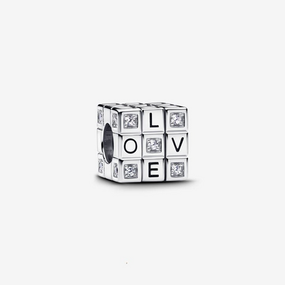 Moveable Toy Cube Charm S925 Sterling Silver