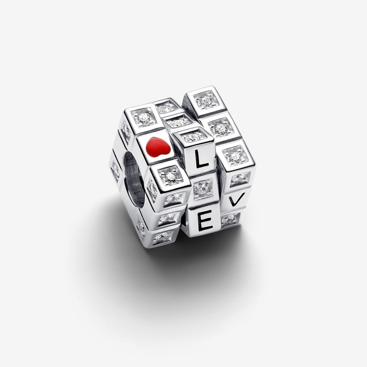 Moveable Toy Cube Charm S925 Sterling Silver