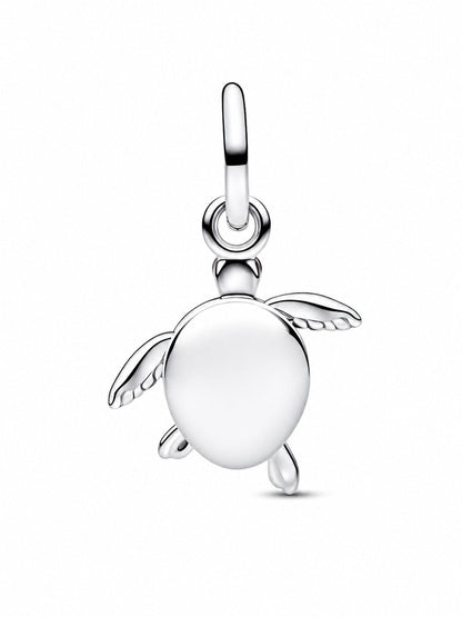 Moveable Turtle Gold-plated Dangle Charm  S925 Sterling Silver