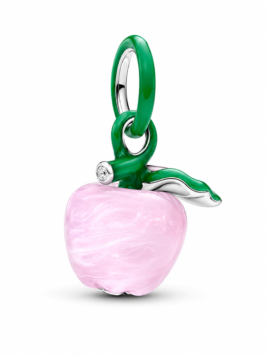 Murano Pink Apple Charm Charm S925 Sterling Silver