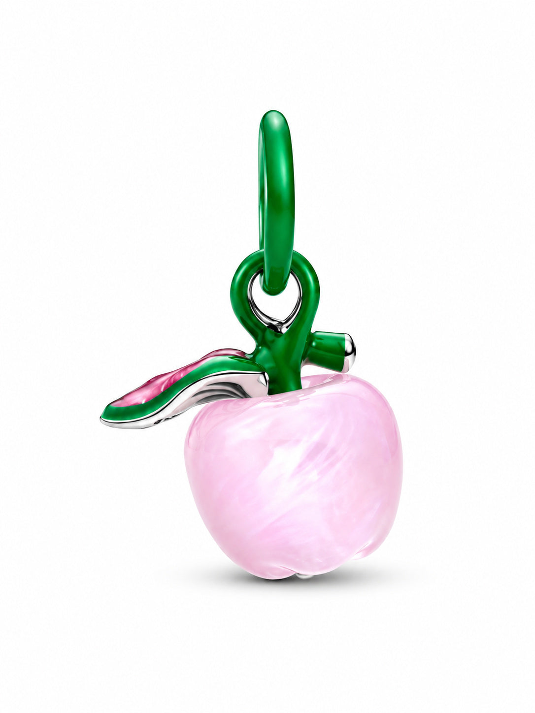 Murano Pink Apple Charm Charm S925 Sterling Silver