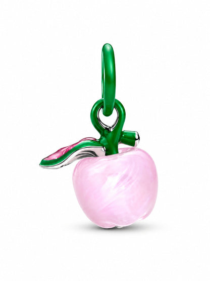 Murano Pink Apple Charm Charm S925 Sterling Silver