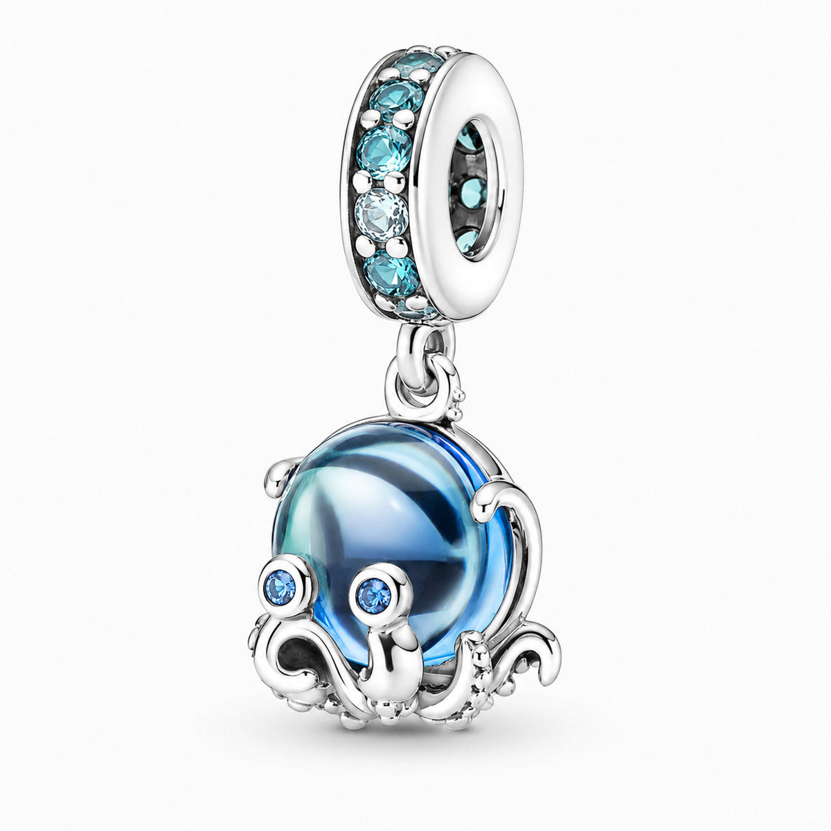 Murano Glass Cute Octopus Dangle?harm S925 Sterling Silver