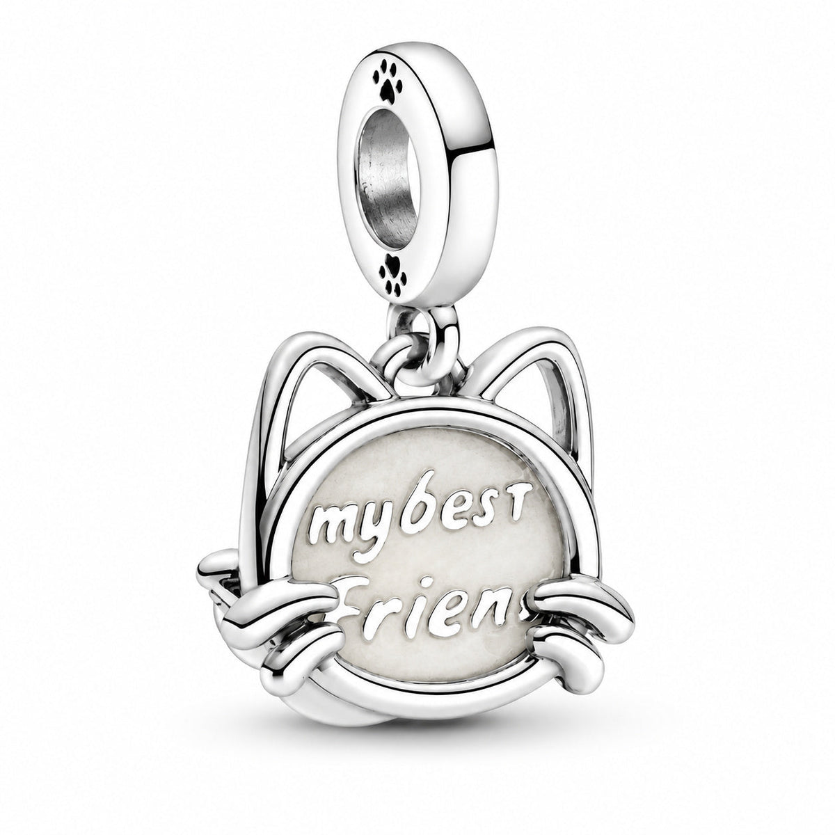 My Best Friend Cat Dangle Charm S925 Sterling Silver