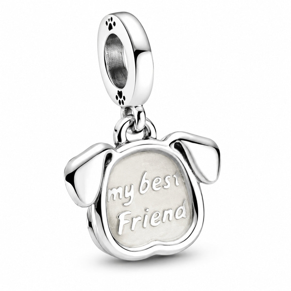 My Best Friend Dog Dangle Charm  S925 Sterling Silver