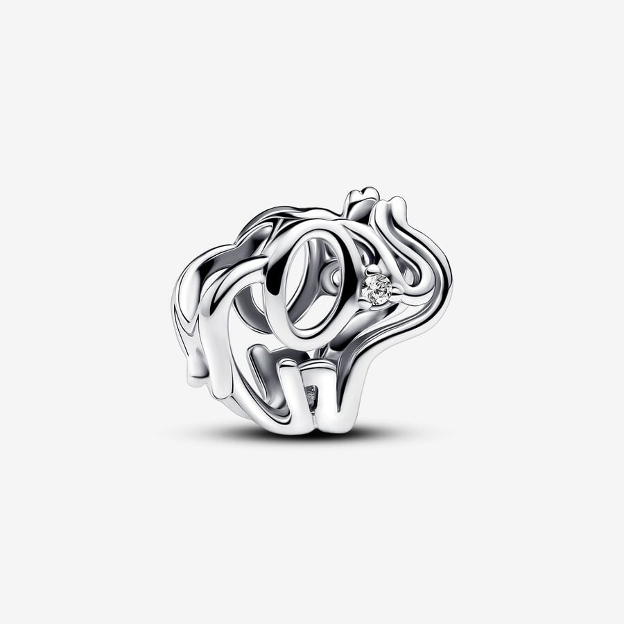 Openwork Elephant Charm S925 Sterling Silver