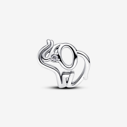 Openwork Elephant Charm  S925 Sterling Silver