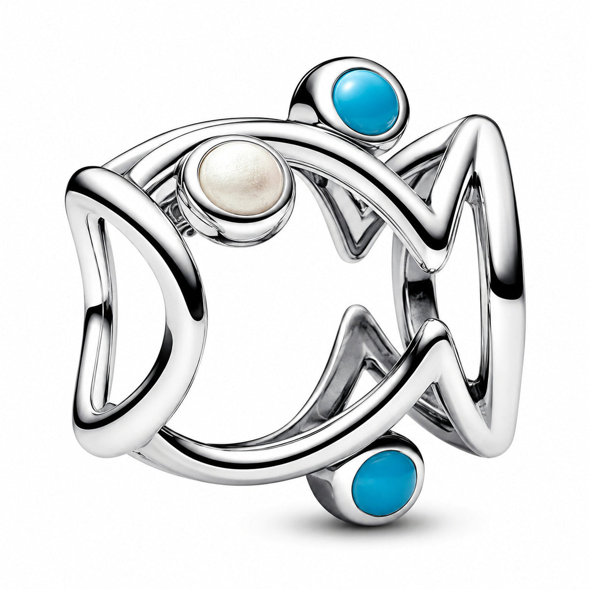 Openwork Fish Charm  S925 Sterling Silver