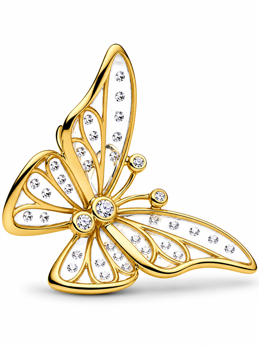 Oversized Butterfly Openwork Charm Charm S925 Sterling Silver