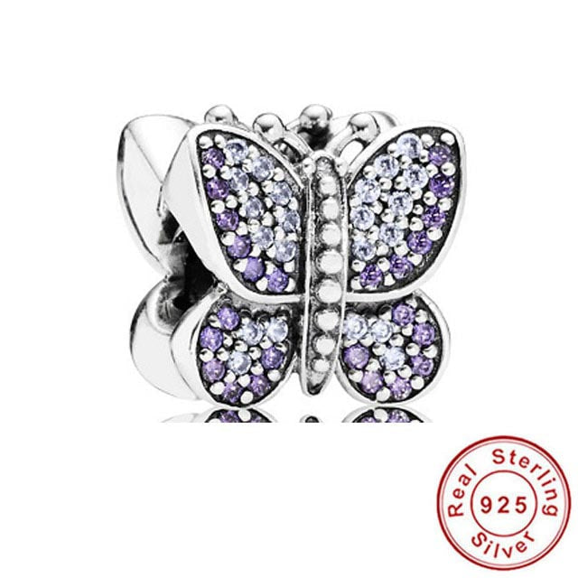 Sparkling Butterfly Charm S925 Sterling Silver