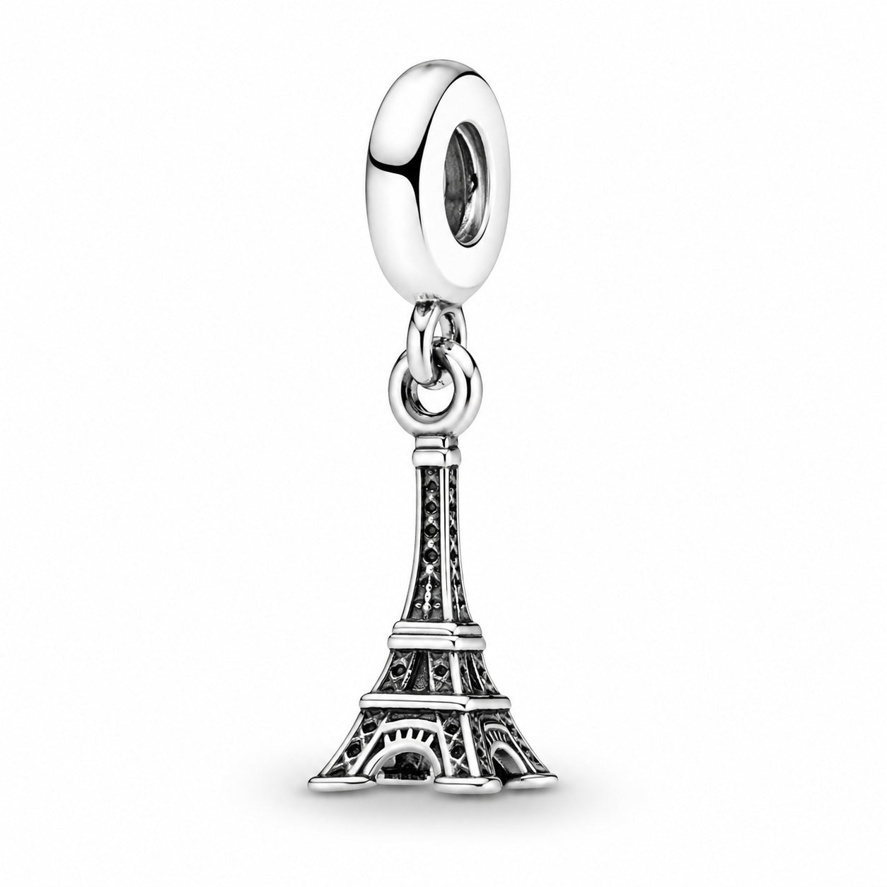 Paris Eiffel Tower Dangle Charm S925 Sterling Silver