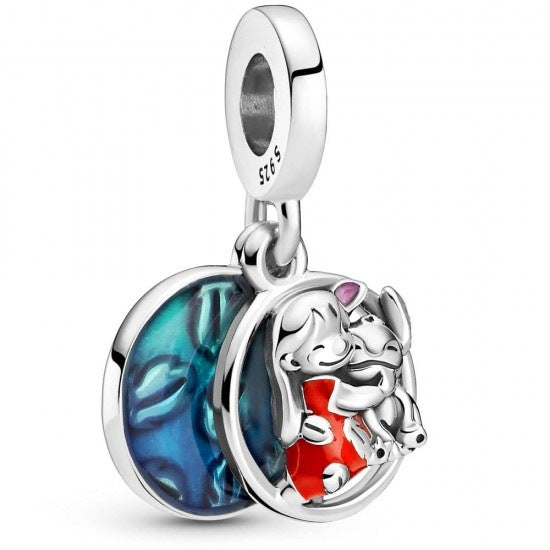 Disney Lilo & Stitch Family Dangle Charm S925 Sterling Silver