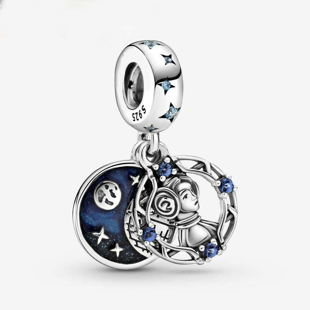 Disney Star War Princess Leia Double Dangle Charm S925 Sterling Silver