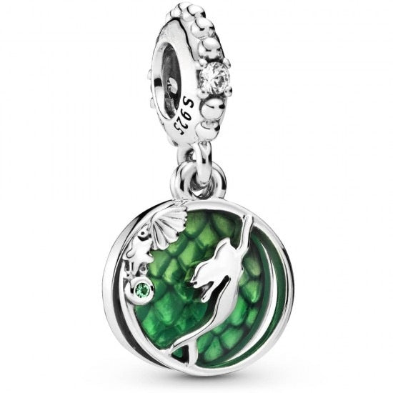 Disney Little Mermaid Ariel Dangle Charm S925 Sterling Silver