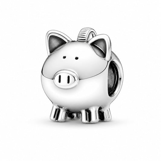 Piggy Bank Charm  S925 Sterling Silver