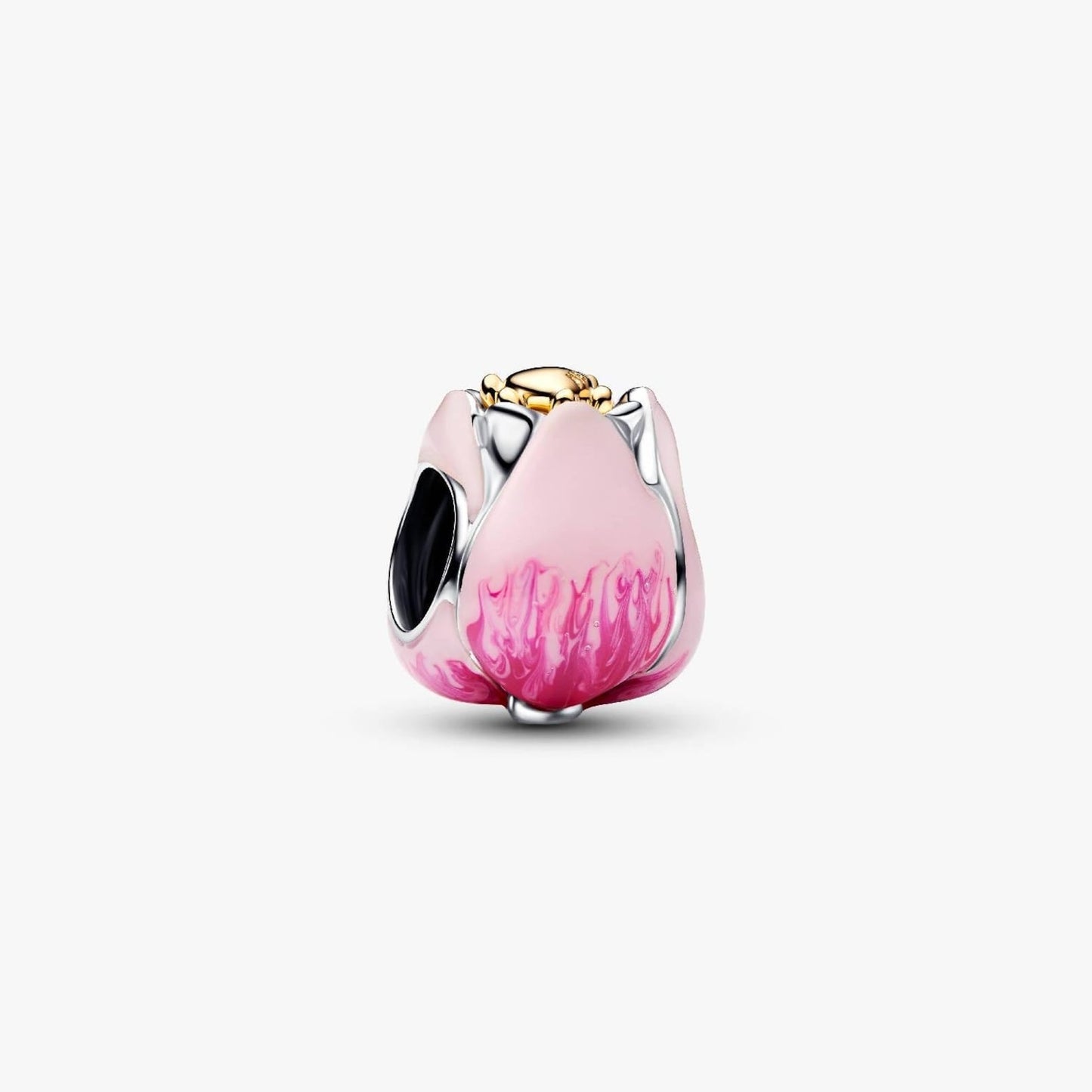 Pink Tulip Charm S925 Sterling Silver