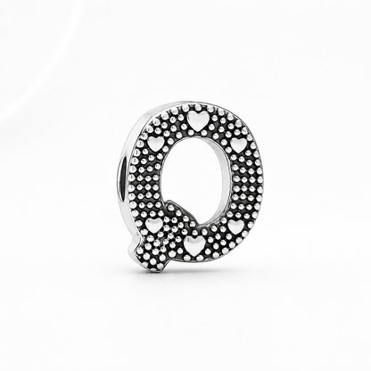 S925 Simple Alphabets A to Z Sterling Silver Charms Collection