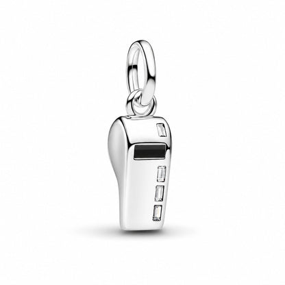Referee Whistle Dangle Charm  S925 Sterling Silver