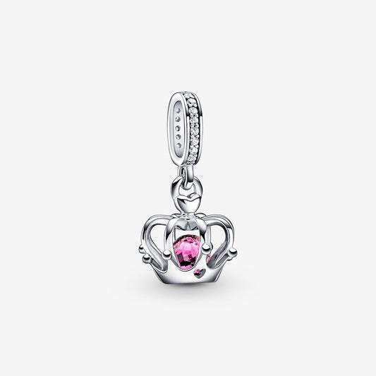 Regal Crown Dangle Charm S925 Sterling Silver