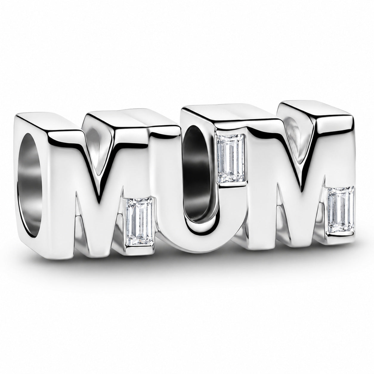 Reversible Mum Charm S925 Sterling Silver