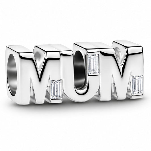 Reversible Mum Charm S925 Sterling Silver