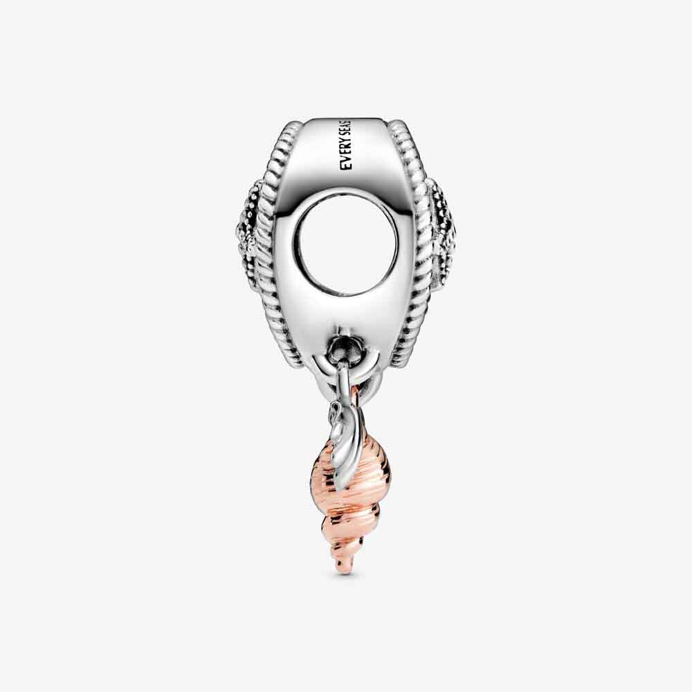 Ocean Sea Life Seashell Dreamcatcher Charm Hallmarked S925 Sterling Silver