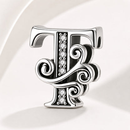 S925 Classic Alphabets A to Z Sterling Silver Charm Collection
