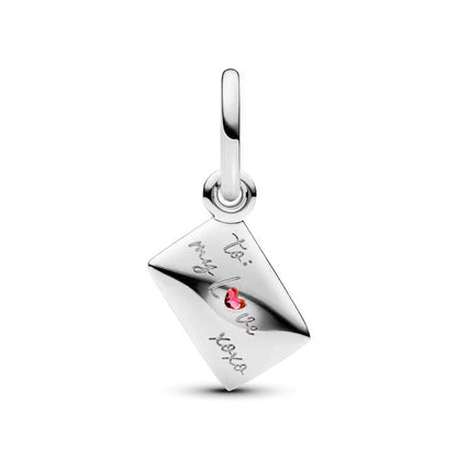 Love Letter Envelope Dangle Charm  S925 Sterling Silver