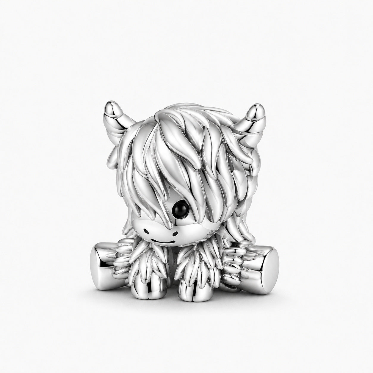 Scottish Highland Cow Charm S925 Sterling Silver