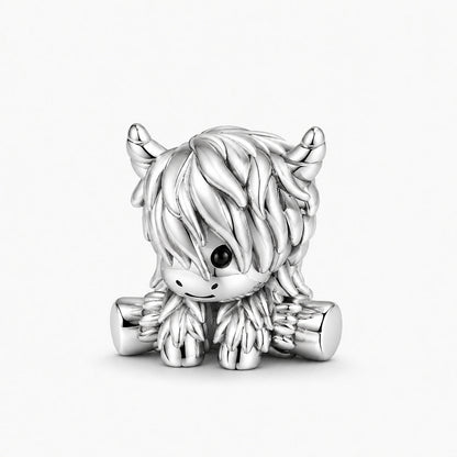 Scottish Highland Cow Charm S925 Sterling Silver
