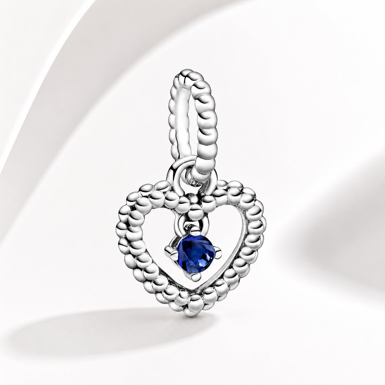 Birthstone Heart Months Dangle Silver Charm S925 Sterling Silver Charms Collection