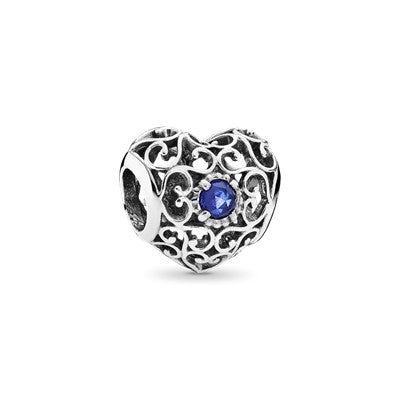 S925 Signature Heart Birthstone Months Sterling Silver Charms Collection