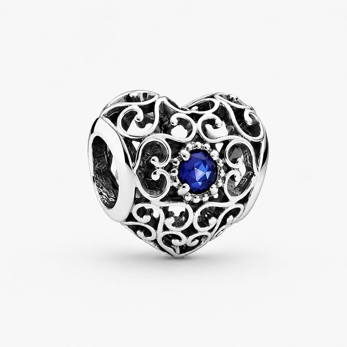 S925 Signature Heart Birthstone Months Charms Collection