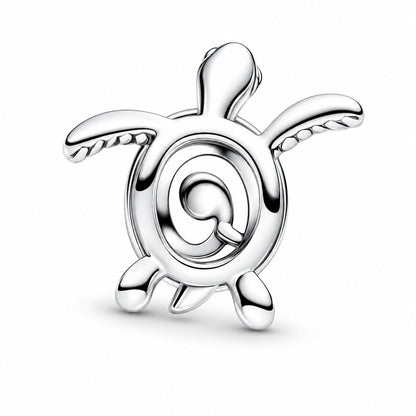 Silver Openwork Sea Turtle Charm  S925 Sterling Silver